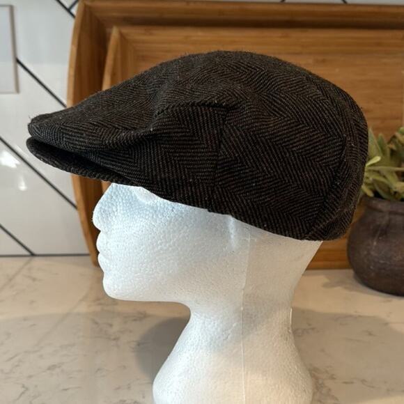 Vintage Scala wool blend newsboy cabby peaky blinders hat brown size Medium - Picture 3 of 6